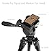 Grifiti Nootle Video Pan Head with Dual Level and Quick Release Plate Works with Nootle Ipad Tripod Mounts, Cameras, iPhone Mounts, Brackets, Music Stands, and Photography Light Stands