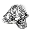 Omega Skull - Alchemy Gothic Pewter Ring