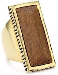 Jenny Bird Brown Woodset Ring, Size 7