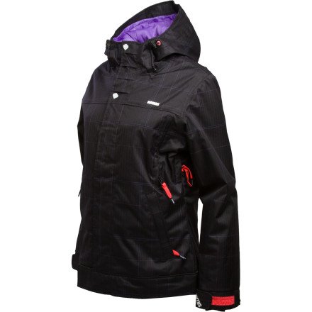 Nomis Damen Jacke Asym, black plaid, L Preisvergleich