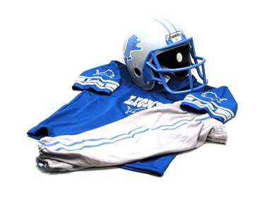 Detroit Lions Youth NFL Team Helmet and Uniform Set (Medium) images