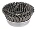Knot Wire Cup Wire Brush, Threaded Arbor, 5"