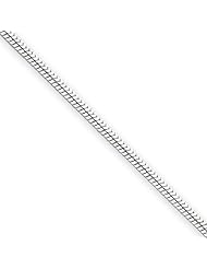 Sterling Silver 1.2mm Round Snake Chain 20 Inches