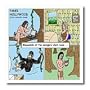 Rich Diesslins Funny Relationships Cartoons - Tarzan In Swingers Chatroom - Iron on Heat Transfers