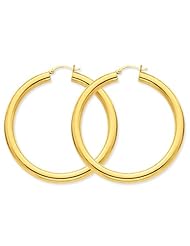 14k Polished 5mm Lightweight Hoop Earrings