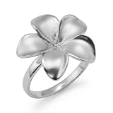 Plumeria Ring in 14K White Gold - Extra Large