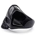 KONOV Mens Stainless Steel Ring, Gothic Alien Skull, Black
