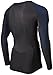 Skins Men's RY400 Compression Long Sleeve Recovery Top, Graphite/Blue, Medium