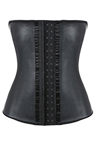 Pink Queen® Womens Plus Size Workout Latex Waist Training Corsets Cincher Shaper