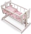 Badger Basket Heirloom Style Doll Cradle with Blanket & Pillow (fits American Girl dolls)