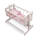 Badger Basket Heirloom Style Doll Cradle with Blanket &amp; Pillow (fits American Girl dolls)