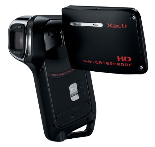 Sanyo Xacti VCP-CA9 GX High-Definition 720p Waterproof Camcorder, 9 MP, 5x Optical Zoom Dual Camera (Black)