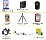 Exclusive Accessory Kit For The Kodak Zi8 Pocket Video Camera Package Includes 4GB Memory + Kodak Klic-7004 Replaacement battery (1100MAH) + 1 Hour Charger + Hard Shell Carrying Case, Flexible Gripster Tripod, Kodak & Charger kit, LCD Screen Protectors &