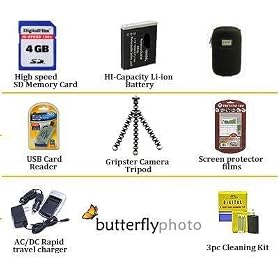 Exclusive Accessory Kit For The Kodak Zi8 Pocket Video Camera Package Includes 4GB Memory + Kodak Klic-7004 Replaacement battery (1100MAH) + 1 Hour Charger + Hard Shell Carrying Case, Flexible Gripster Tripod, Kodak & Charger kit, LCD Screen Protectors &