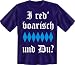 Shirt Zauber Fun T-Shirt - I red' boarisch... - L