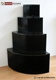 Retro W&uuml;rfel Wandregal Cubes Regal Eckregal 4er Set schwarz