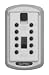 GE AccessPoint 001413 KeySafe Original 2-Key Slimline Pushbutton Combination Key Box, White