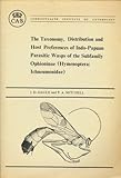 The taxonomy, distribution and host preferences of Indo-Papuan parasitic wasps of the subfamily Ophioninae (Hymenoptera : Ichneumonidae)