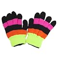 Girls Childrens 2 in 1 Thermal Magic Gloves (fingerless and full fingered)