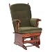 Cushion Arm Post-Back Glider- Deep Green/ Cherry