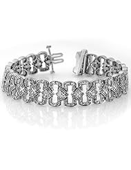 Natural 3.0 ctw Diamond Bracelet 14K White Gold
