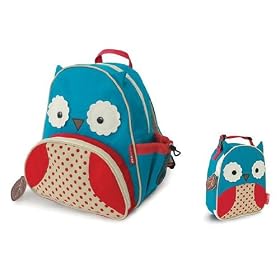 Skip Hop Zoo Backpack and Lunchie- Owl