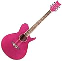 Daisy Rock WildWood Acoustic Short Scale Guitar, Atomic Pink