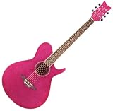 Daisy Rock WildWood Acoustic Short Scale Guitar, Atomic Pink