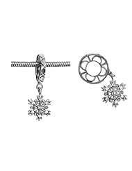 Storywheel® Snowflake Dangle Bead / Charm in 925 Sterling Silver