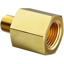 Parker Brass Pipe Fitting, Reducing Adapter, NPT Female X NPT Male