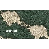 East Carolina University Petey 1/2 Bracelet 7 1/2 -14K/10K Gold or Stainless Steel