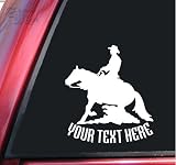 Personalized With Your Text Vinyl Decal Sticker - Reining Horse