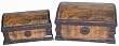 Simple Beautiful Unique Gift Idea Her Him Them - 13" Asian Decorative Boxes w/ Luck Symbols (Set / 2)