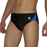 Mens TYR Soft & Comfortable Dri-FIT Bikini Brief Swimwear / Swim Trunks - Black (Size: 36)