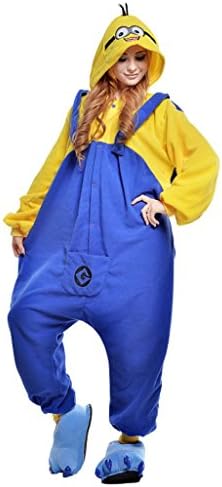 Engerla Kigurumi Pajamas Sleep Suit Halloween Costume Adult Anime Cosplay Laugh Minion US Large Size