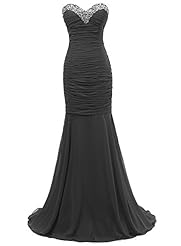 Sweetheart Chiffon Mermaid Beaded Lace-Up Evening Dress/Prom Dress/Party Dress 