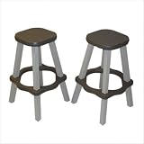 26 Patio Barstool (Set of 2) Color: Gray