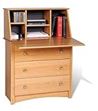 Prepac MSD-3344 Maple Secretary Desk