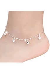 Susenstone&reg;5 Bells Women Chain Ankle Bracelet Barefoot Sandal Beach Foot Jewelry