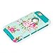 iphone6 Plus Case, Two Hard Piece 2in1 Deluxe Printed Hard Soft High Impact Hybrid Armor peony flower pattern Case For iphone6 Plus（5.5 inch）(blue)