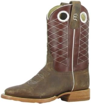Anderson Bean Western Boots Boys Kids Bison Square Toe 1 Child Tan K1028