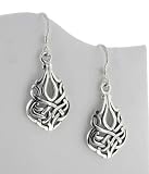 Solid Sterling Silver Filigree Celtic Knot Earrings