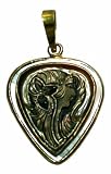Serafina Cameo Pendant Carnelian Conch Shell Master Carved Sterling Silver 18k Gold Overlay