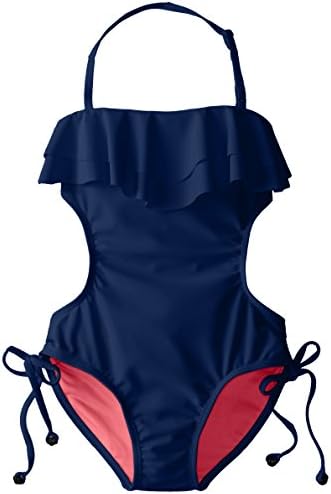 Jessica Simpson Little Girls' Solid One Piece, Navy, 16