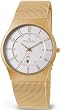 Skagen Men's Classic 233XLGG Gold Gold Tone Quartz Watch with White Dial