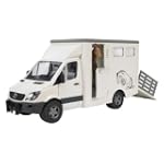 Bruder MB Sprinter Animal Transporter Including 1 Horse
