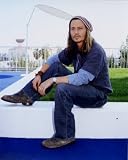 ブロマイド写真★ジョニー・デップ/<strong>ニット帽</strong>で座る全身