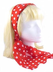 Head Band - Polka Dots ~ Red and White