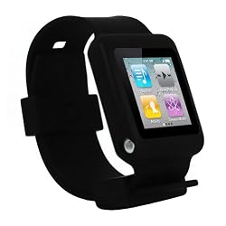 (6 Color Option) iPod Nano 6th Gen watch wrist band skin case for iPod Nano 6th Generation, 6G / 6 compatible with 8GB / 16GB