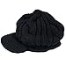Senchanting Women Winter Warm Ski Knitted Crochet Baggy Skullies Cap Beret Hat(Slouch Black)